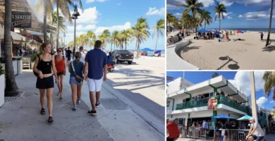 Fort Lauderdale Beach: paseo junto al restaurante, playa y Elbo Room