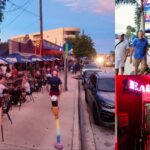 Collage de Wilton Drive durante Labor Day 2026: terrazas, peatones y vida nocturna