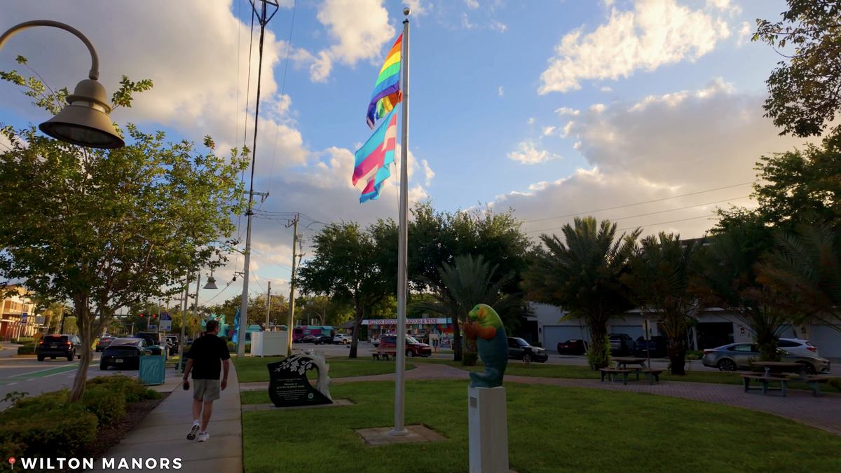 Banderas arcoíris en Wilton Manors