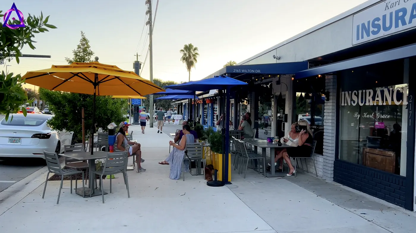 Locales y mesas en Wilton Drive