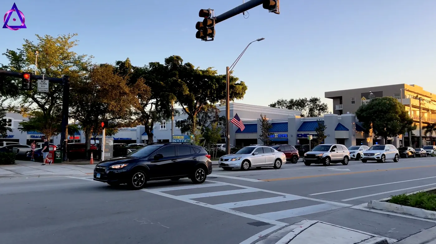 Cruce de Wilton Drive durante el día
