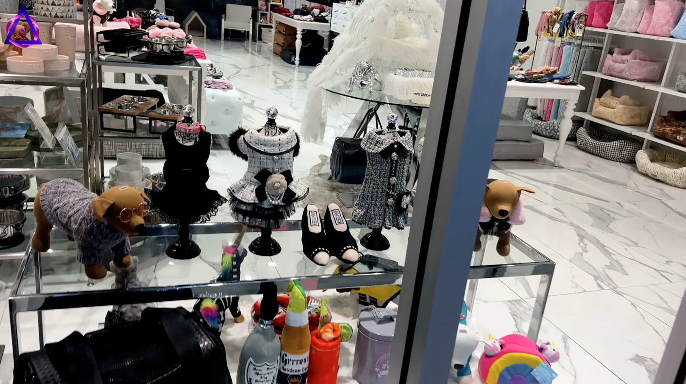 Otro exhibidor de accesorios para mascotas