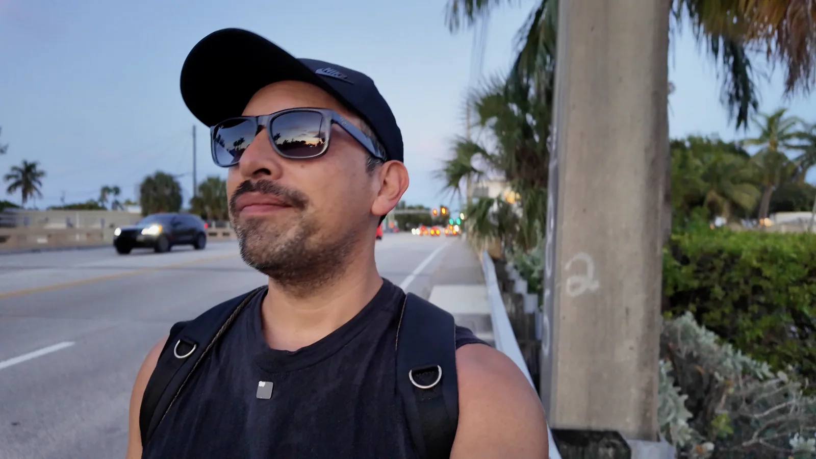 Ricardo al final del recorrido hacia Wilton Manors