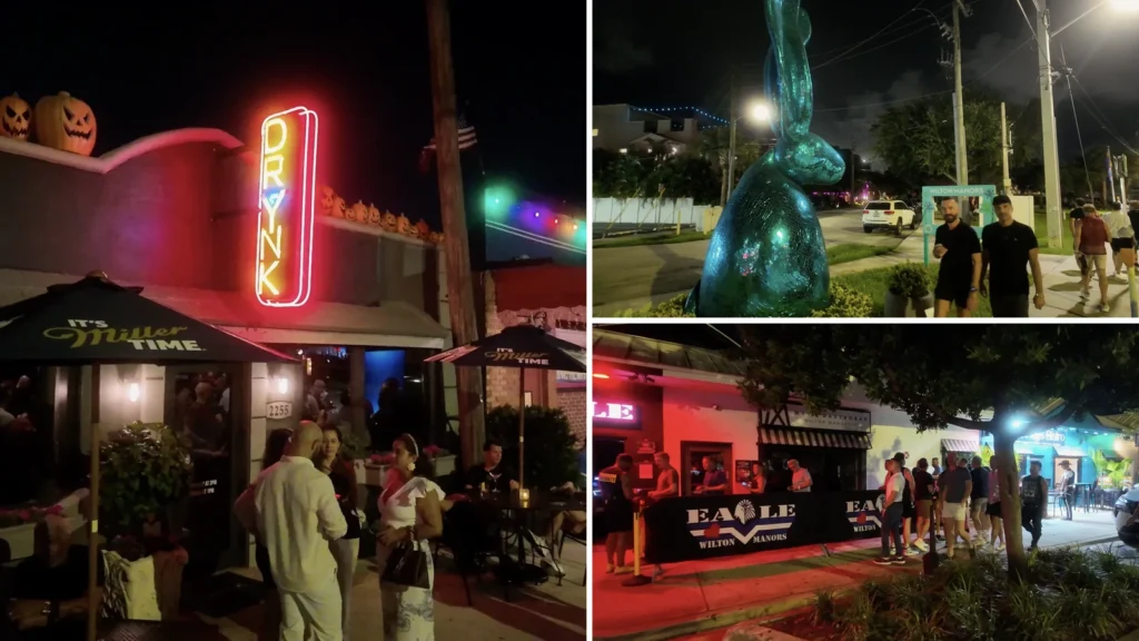 Wilton Manors un sábado de noche: bares, ambiente gay y primeros detalles de Halloween